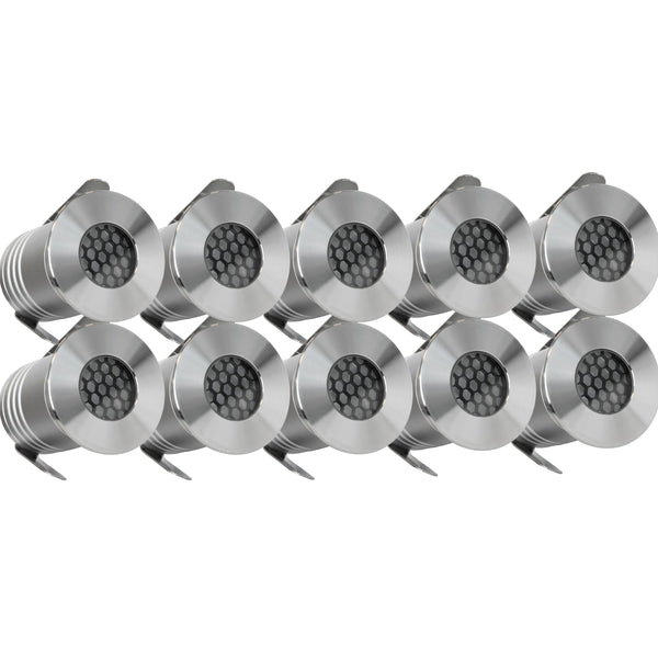 Bodin grondspots met honingraadfilter, set van 10, schuinaanzicht