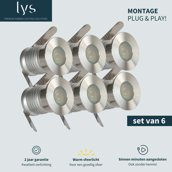 6x Olan grondspot set