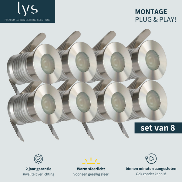 8x Olan grondspot set