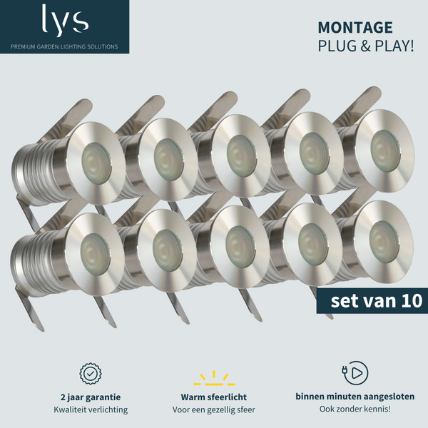 10x Olan grondspot set