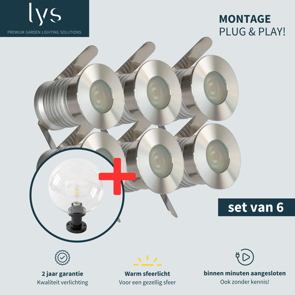 6x Olan grondspot set