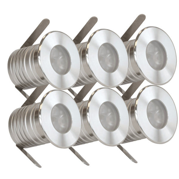 Tyra grondspots, set van 6, schuinaanzicht