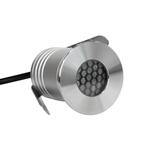 Bodin grondspot met honingraadfilter en witte achtergrond, zijaanzicht